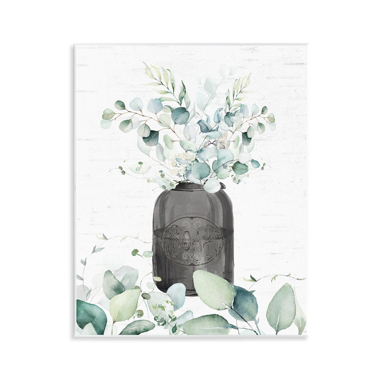 Stupell Industries Soap Jar & Eucalyptus Wall Plaque, design by Lettered and Lined